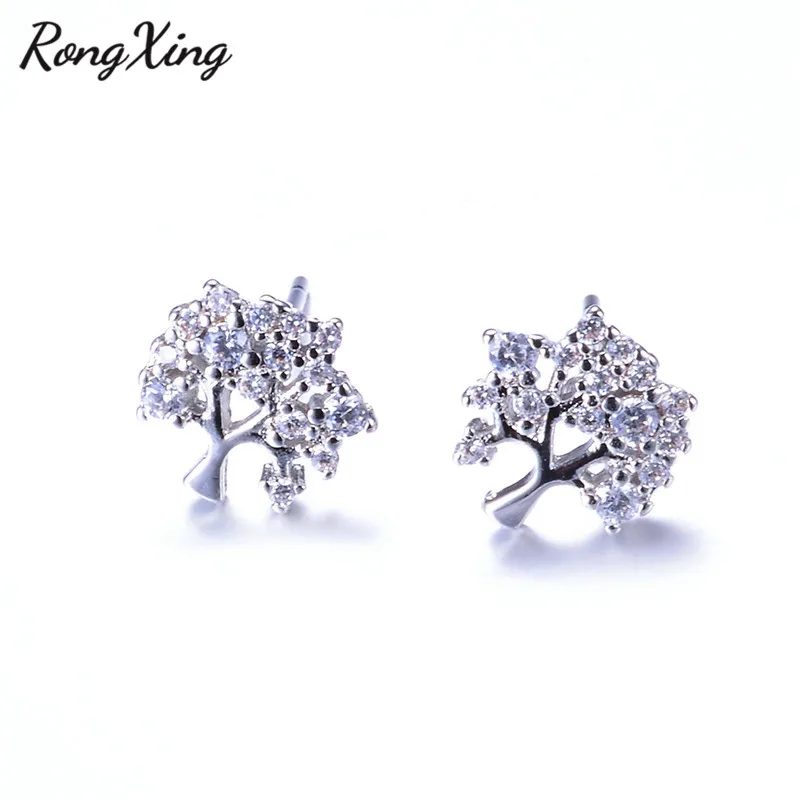 Серьги RongXing Lovely Life гвоздики дерево серебряного цвета/золотого/розового золота