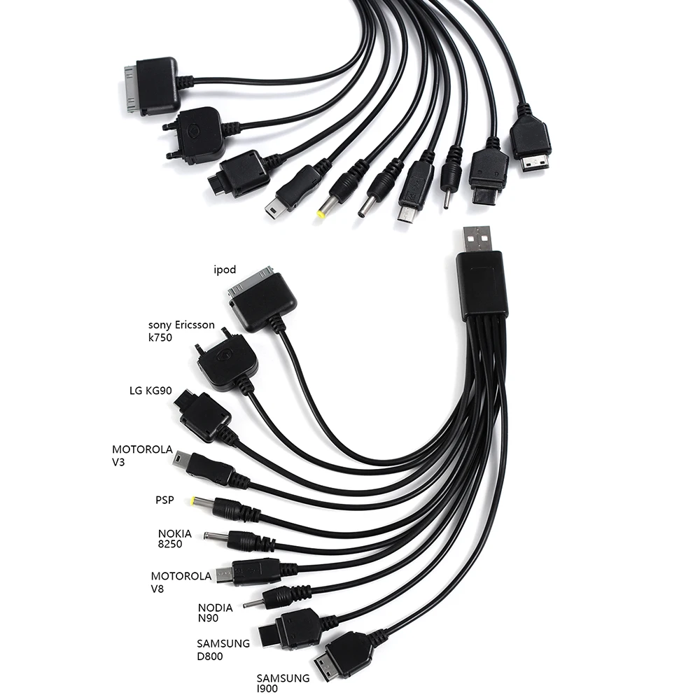 1 шт. 10 в Зарядное устройство USB кабель для iPod Motorola Nokia Samsung LG Sony Xiaomi Ericsson K750