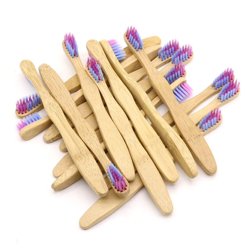 

DR.PERFECT 100 Pcs Child Mixed Color Bamboo Toothbrush Wholesale Eco friendly Bamboo Toothbrush Special only for Mayara