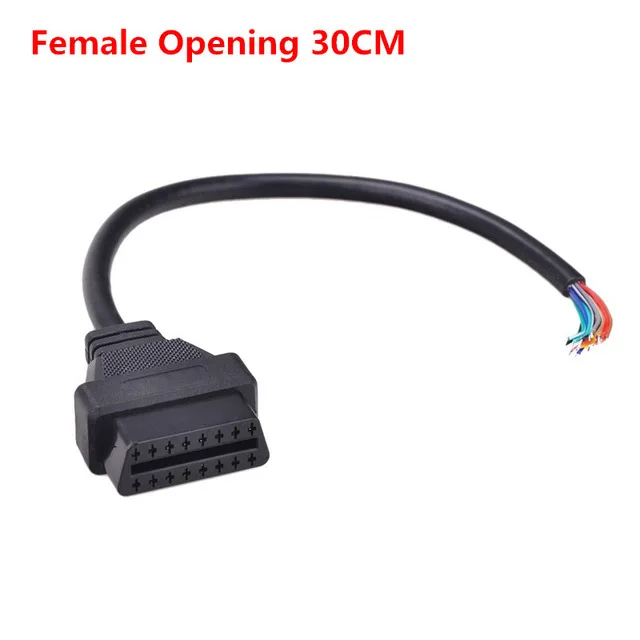 J1962 OBD2 16-контактный штекер разъем ELM327 удлинитель кабель OBDII EOBD 16 Pin OBD 2 адаптер