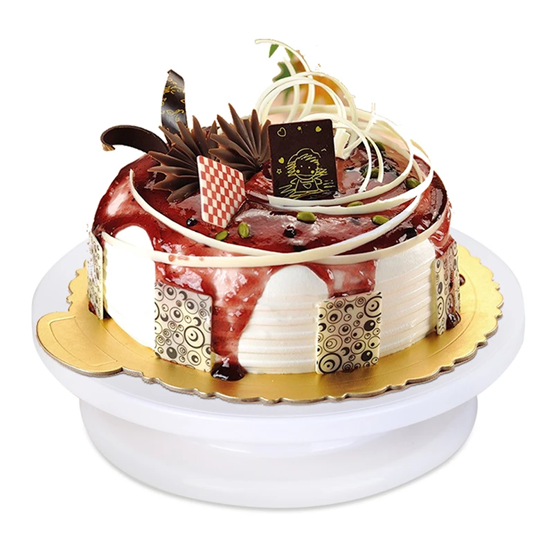 

3 Pcs Cake Decorating Tools Manual Turntable Rotating Stand Baking Supplies Bundle Cake Spatula Shovel Bakeware Tools