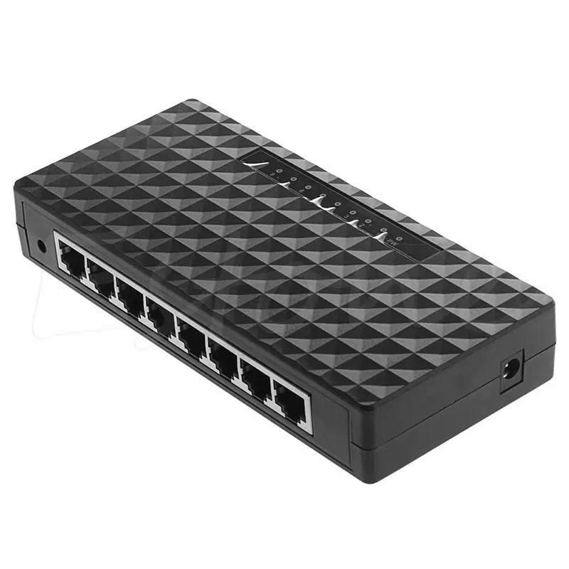 Штепсельная Вилка американского стандарта 10/100/1000 Мбит/с Ethernet 8 портов RJ 45 сетевая