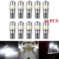 ysy 10x canbus error free t10 6 smd 5630 5730 white led with projector lens for w5w 194 168 2825 car side wedge light