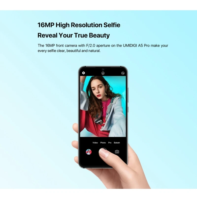 Глобальный двойной 4G UMIDIGI A5 Pro смартфон 6,3 ''полный экран 4 Гб+ 32 ГБ Android 9,0 мобильный телефон 16 МП Тройная задняя камера 4150 мАч
