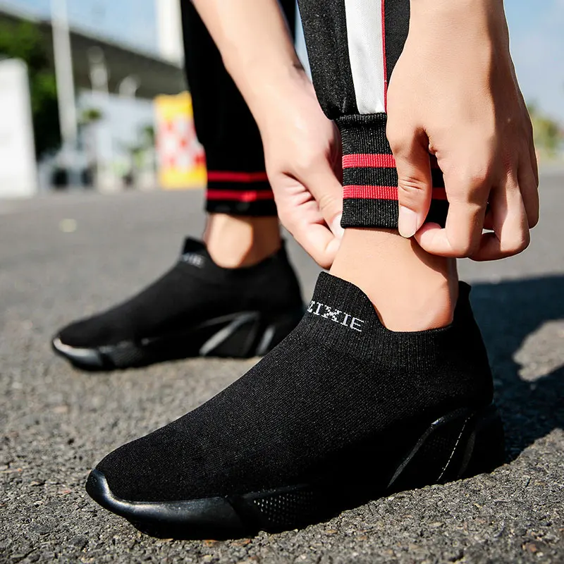 All Black MWY кроссовки с дышащей сеткой; Scarpe Uomo; спортивная обувь унисекс; кроссовки для женщин и мужчин; спортивная обувь; уличные кроссовки для бега - Цвет: All Black