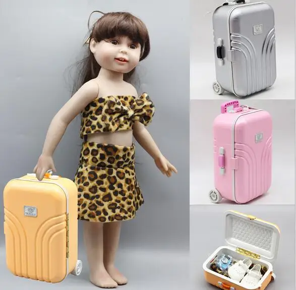 2018 New Travel Suitcase Fit For 18 Inch Doll Or 43cm/17inch baby Accessoires | Игрушки и хобби