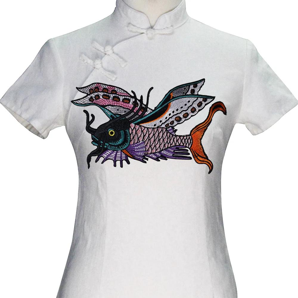 1 шт. сделай сам специальные патчи с изображением рыбы тигра розы Скорпиона совы