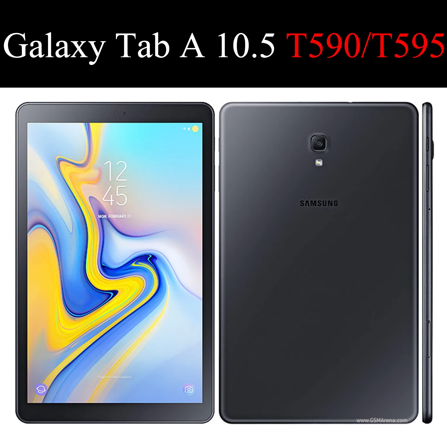 

QIJUN tablet flip case for Samsung Galaxy Tab A 10.5" PU leather fundas protective Silicone soft Shell Stand cover for T590/T595