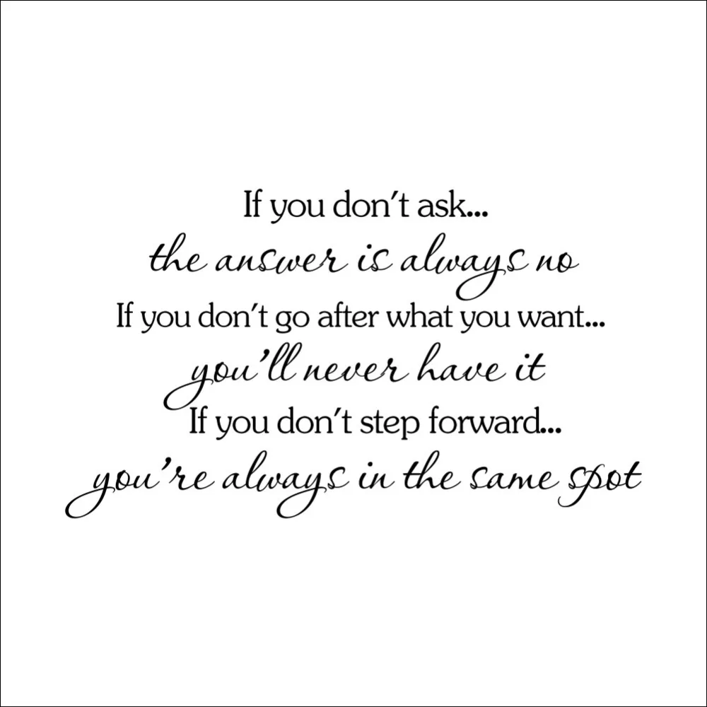 &quotЕсли вы не просите&quot DIY настенные Стикеры английский текст стены Книги по