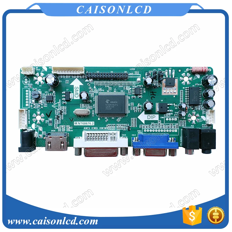 Free Shipping LCD LVDS Controller board with DVI VGA for 10.1" 1366X768 TFT Panel:M101NWN8 R0---N101BGE-L21 | Электроника