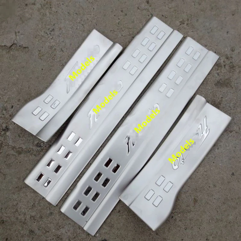 

stainless steel Widen inner door sill strip for ford fiesta 2009-15 built-in welcome pedal Scuff Plate Threshold Trim stickers