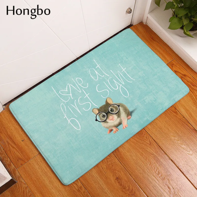 Hongbo, Противоскользящий коврик для двери с животными, милый мультяшный собачий хомяк, олень, ковры для спальни, декоративные коврики для лестницы, домашний декор, рукоделие