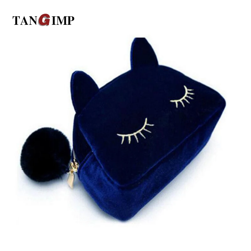 TANGIMP 3D кошачьи косметички фланелевые женские сумочки органайзеры для девушек