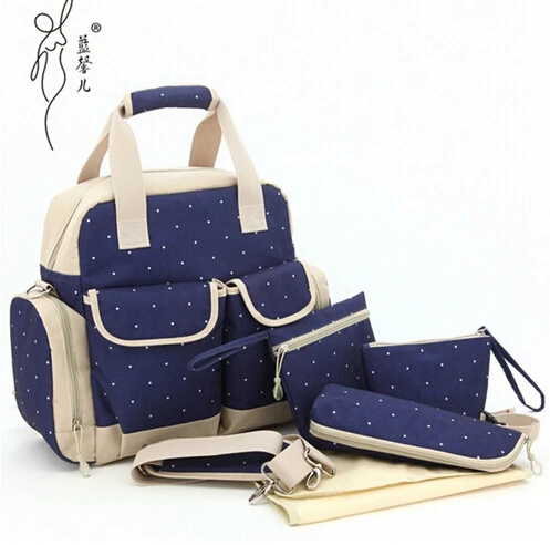 5 шт./компл. сумки для подгузников в горошек брендовая большая сумка