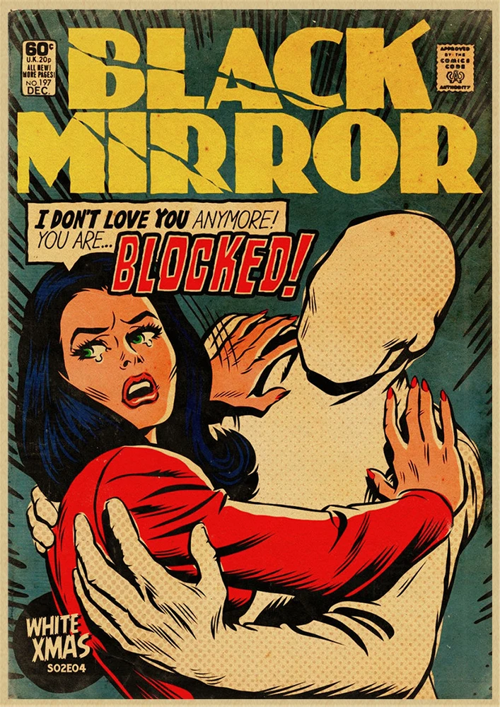 Classic Movie Black Mirror Vintage Kraft Paper Poster Good Quality Painting Retro Poster For Home Bar Wall Deco - Цвет: Черный