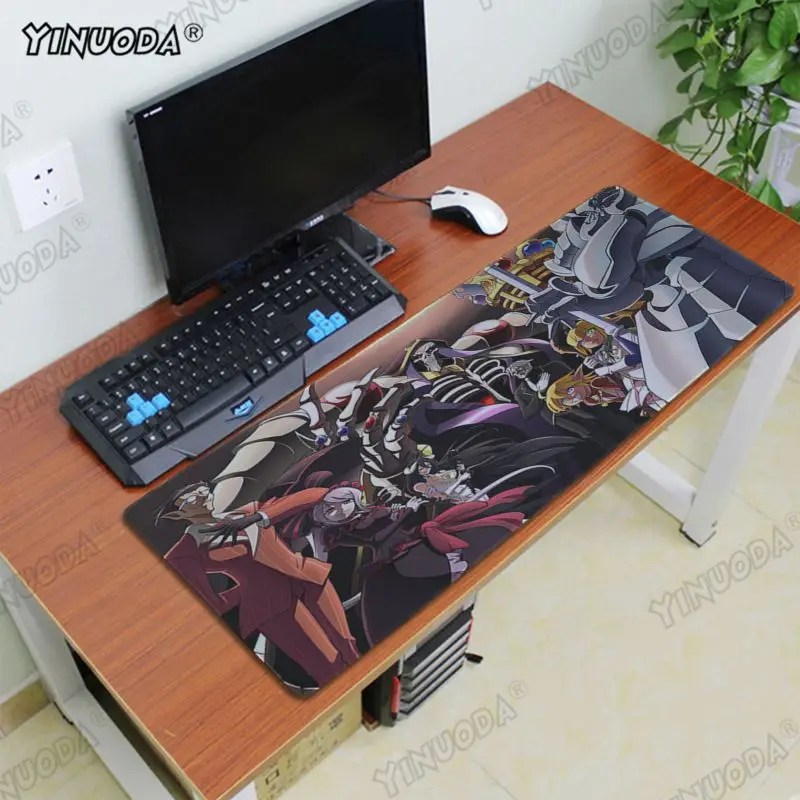 Yinuoda Подставка для мыши для лэптопа Boy Gift Overlord Characters аниме Хорошее качество Большой размер с защитной кромкой для игр.