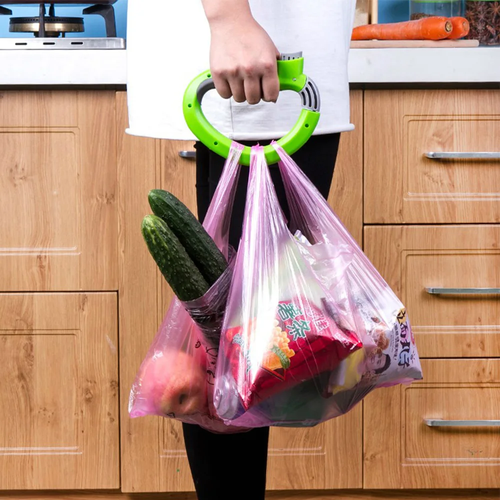 1Pc Convenient One Trip Grip Shopping Grocery Bag Grips Holder Handle Carrier Tool D Shape For Lock Labor Save | Дом и сад