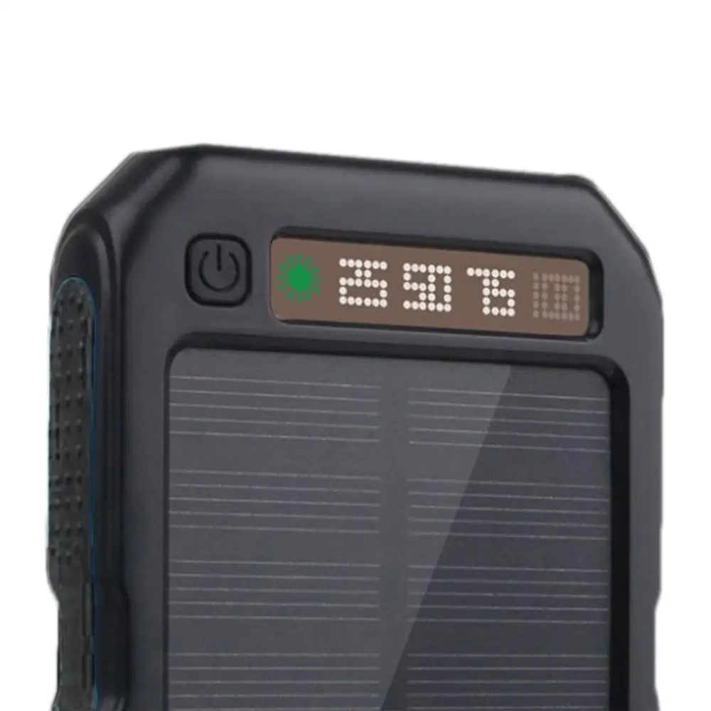 10000 мАч солнечная батарея Внешний аккумулятор внешний 2 USB lcd power Bank портативный