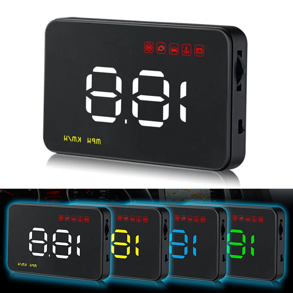 Автомобильный спидометр OBD2 II цифровой с дисплеем HUD 3 5 дюйма и держателем для