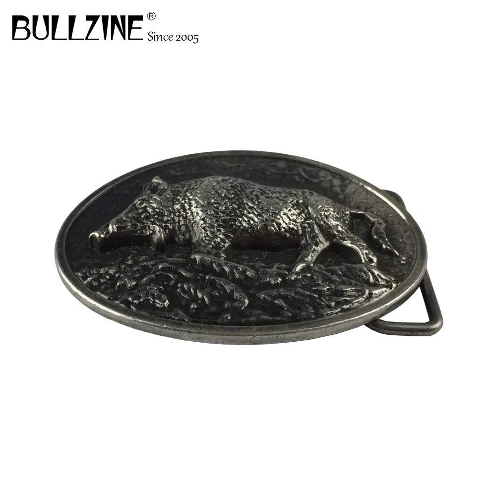 Пряжка для ремня Bullzine в виде дикого кабана ковбойском стиле подарок джинсов с