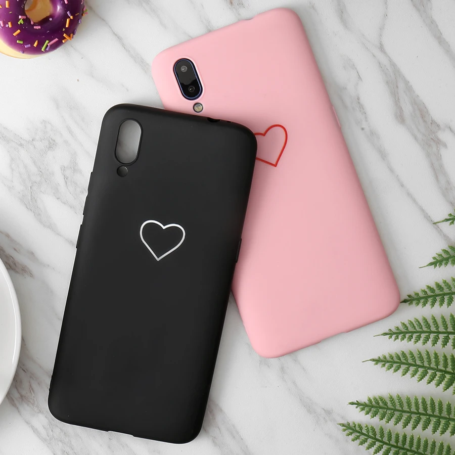 Силиконовый чехол с рисунком сердца для iphone 8 6 plus розовый черный накладка 11|Сумки
