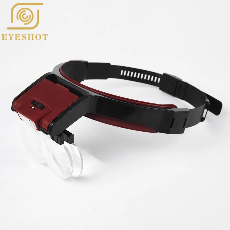 Magnifying Glass With Led Lights 1.7x 2 x 2.5x 3.5x Head Mounted Magnification Loupes Double Lens Head-mounted Reading Magnifier |