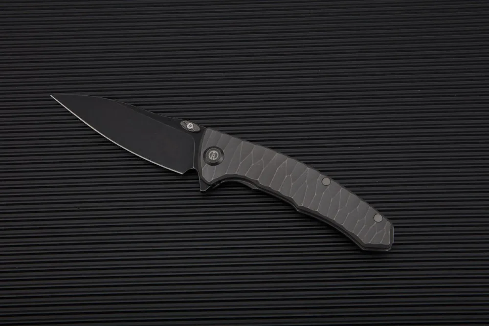Maxace складной нож Corvus 1 M390 сталь черное лезвие с титановым покрытием титановые