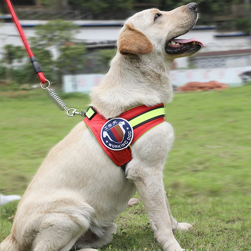 Oxford Cloth Pet Dog Harness and Leash for Medium Large Dogs Reflective Big Dog Vest Harnesses Lead Chain Products arnes perro