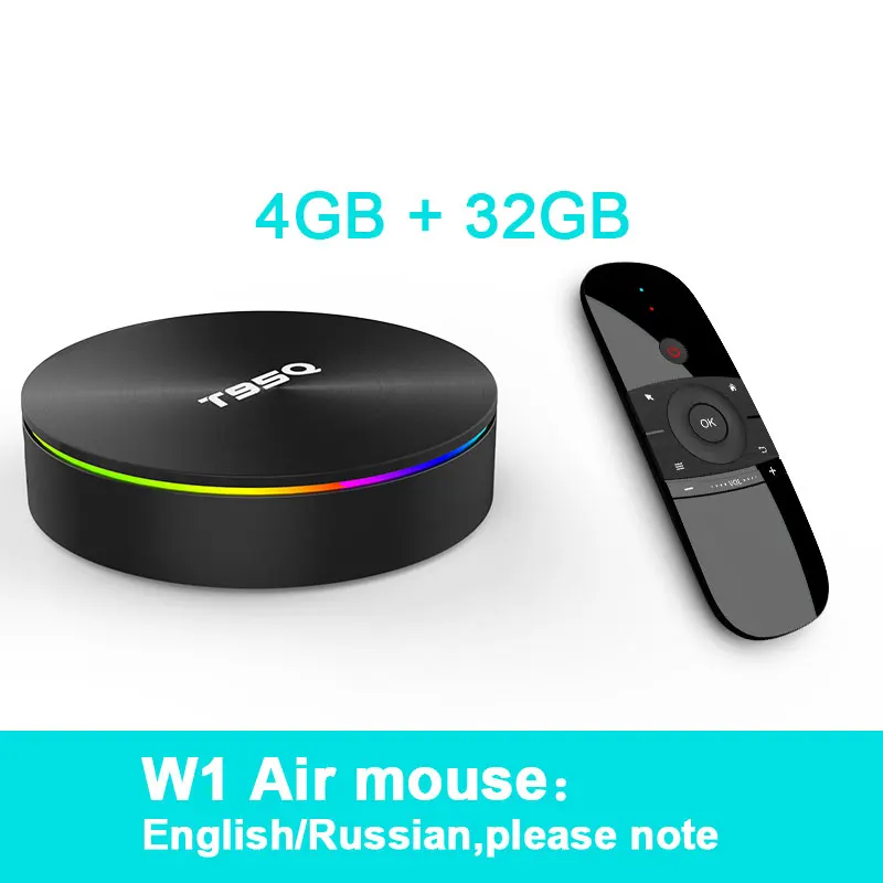 T95Q Android 9,0 ТВ приставка 4 ГБ 32 ГБ Amlogic S905X2 четырехъядерный 2,4/5,8G Wifi BT4.1 100M 4K медиаплеер 4 Гб 64 ГБ Android Смарт ТВ приставка - Цвет: 4G32G Add W1
