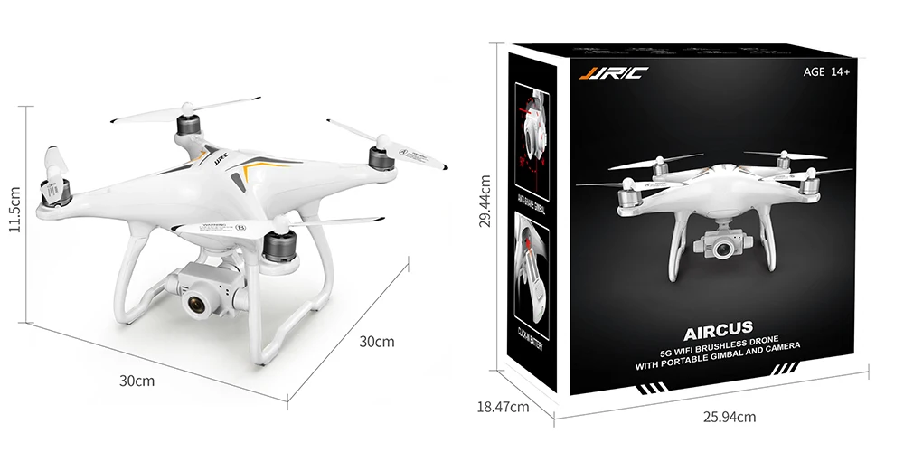 JJRC X6 RC дроны 4-Каналы квадрокоптер Aircus gps двухосевой стабилизации PTZ Gimbal 1080P бла(беспилотный летательный аппарат приложение wi-fi для Управление FPV вертолет