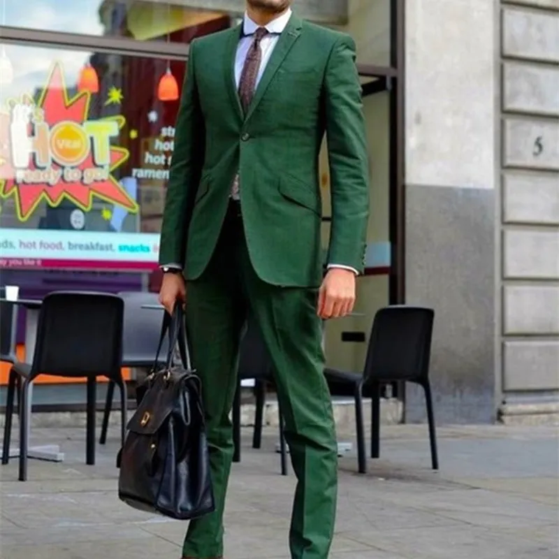 High Quality Green Men Suit 2017 Groom Tuxedos Groomsmen Wedding Party Dinner latest coat pant Man Suits (Jacket+Pants+Tie)
