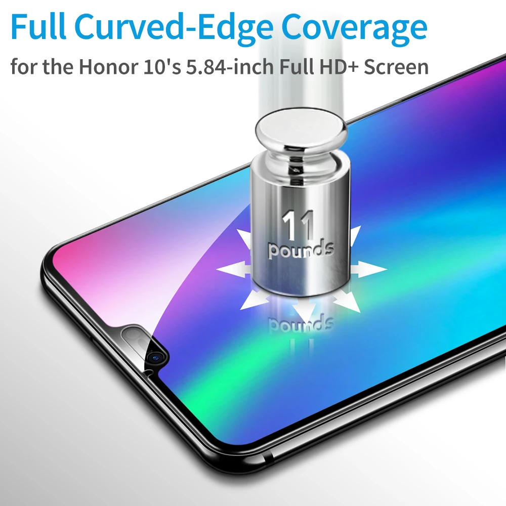 3D изогнутый край всего тела спереди Экран протектор для huawei Honor 10 закаленное