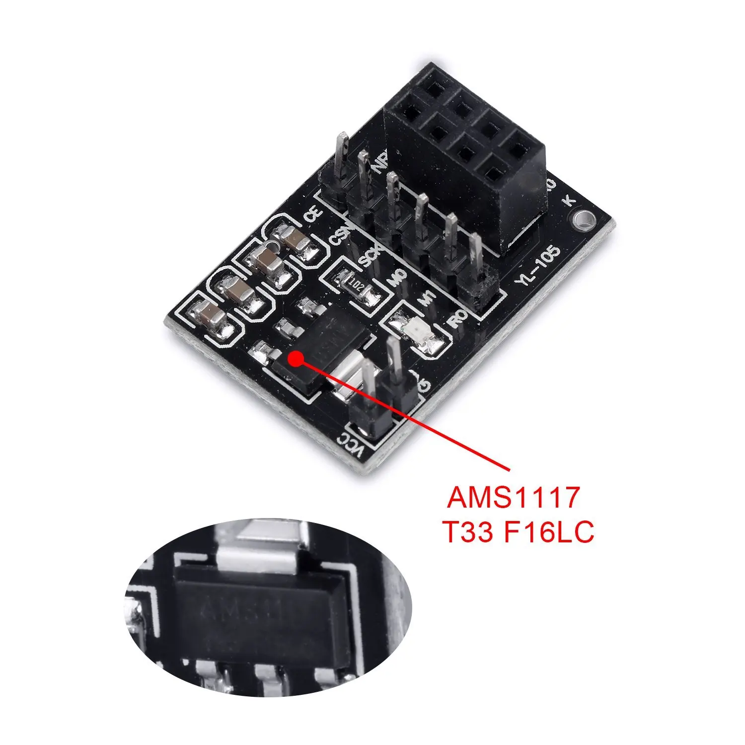 6 шт. NRF24L01 + proakout адаптер для беспроводной модуль с бортовым регулятором 3 В |
