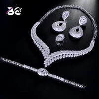 be 8 newest luxury sparking brilliant cubic zircon clear necklace earrings wedding bridal jewelry sets dress accessories s173