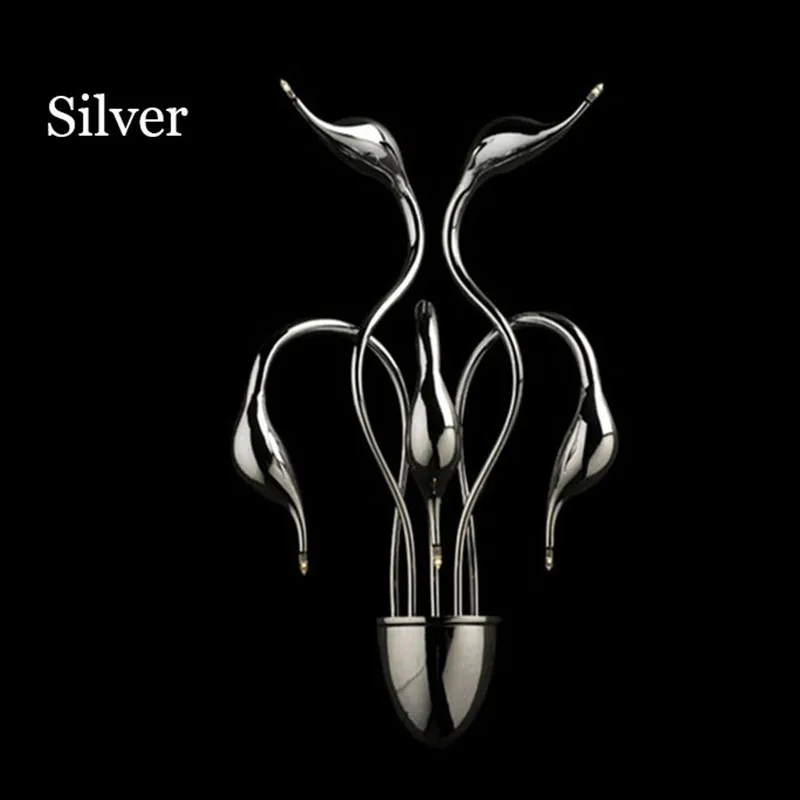 Новый дизайн лебедь Настенные светильники спальня изголовье прикроватная лампа