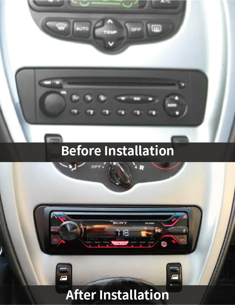 Одна Din Автомобильная Радио панель для CITROEN Xsara Picasso 1999-2010 головное устройство Dash Facia Frame Surround Trim установочный комплект