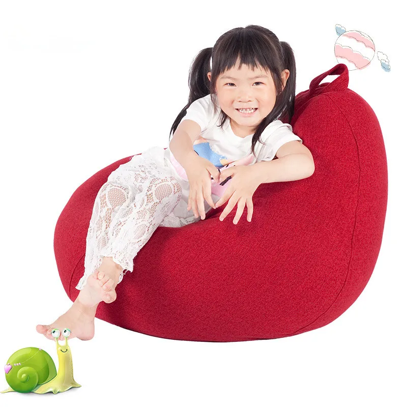 

Solid Couch Kids Bean Bag Sofa Soft Leisure Kids Sofa Puff Living Room And Bedroom Lazy Beanbag Chair Children Tatami Sofa Bed