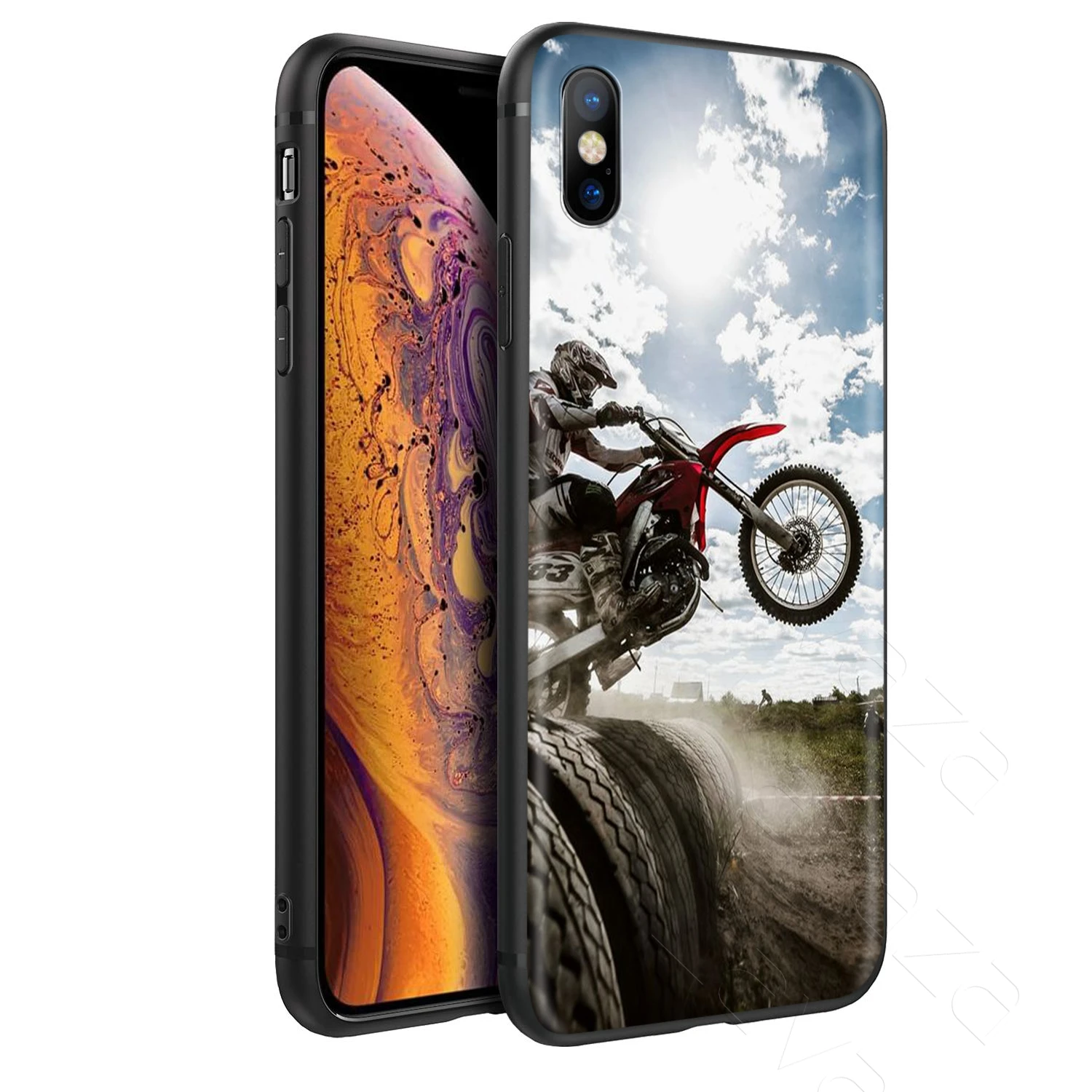 Чехол Lavaza Moto Cross для iPhone 11 Pro XS Max XR X 8 7 6 6S Plus 5 5S se