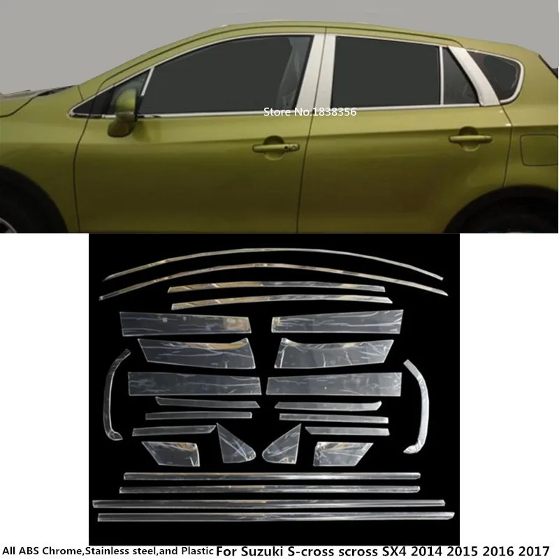 Для Suzuki S-Cross Scross SX4 2014 2015 2016 2017 автомобильный Стайлинг из нержавеющей стали Стекло