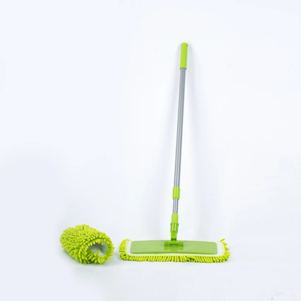 Швабра с 2мя тряпками из микрофибры и раздвижной ручкой | Дом сад