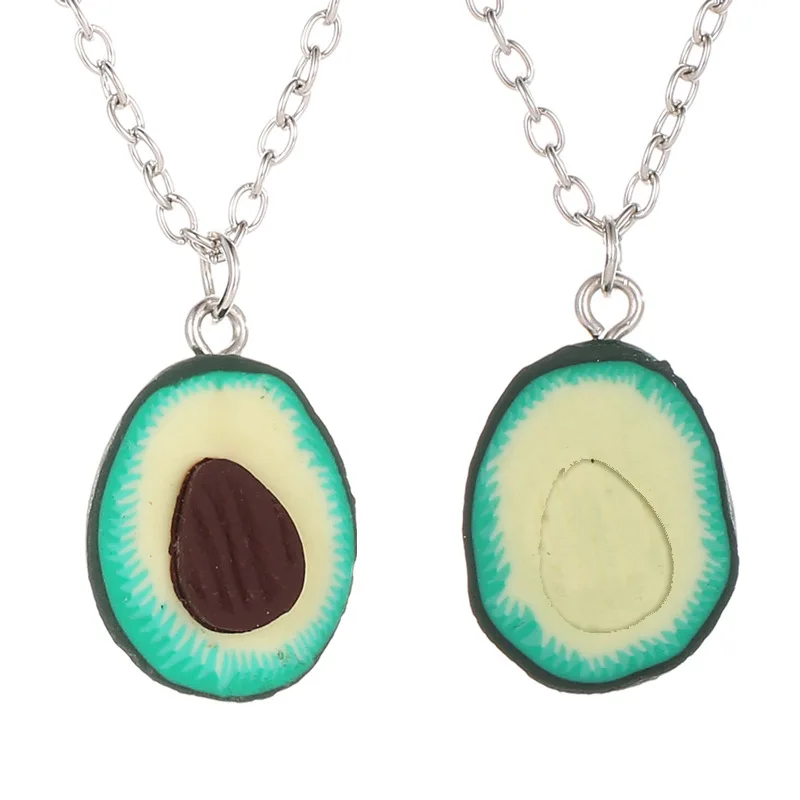 8Seasons Fashion Creative Fruit Pendant Necklace Jewelry Silver Color Link Chain Avocado Trendy Charms 1 PC | Украшения и