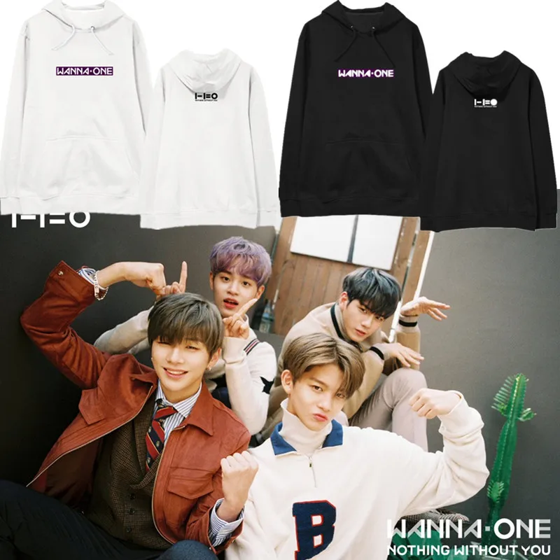 WANNA ONE album одежда для мужчин и женщин в одном стиле с длинными рукавами свободная
