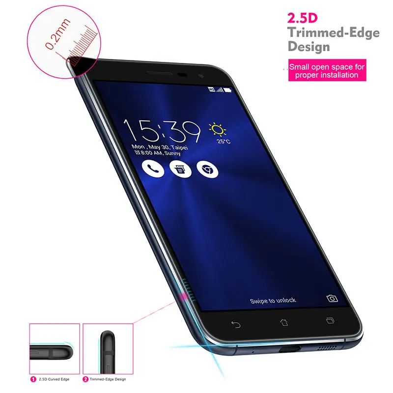 Закаленное стекло премиум класса 9H для Asus Zenfone 3 4 5 ZE520KL Max ZS620KL ZC520TL ZE620KL защита
