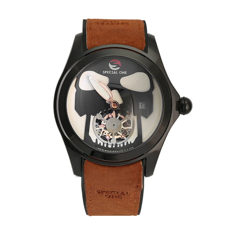Оригинальные Модные мужские кварцевые часы с черепом водонепроницаемые