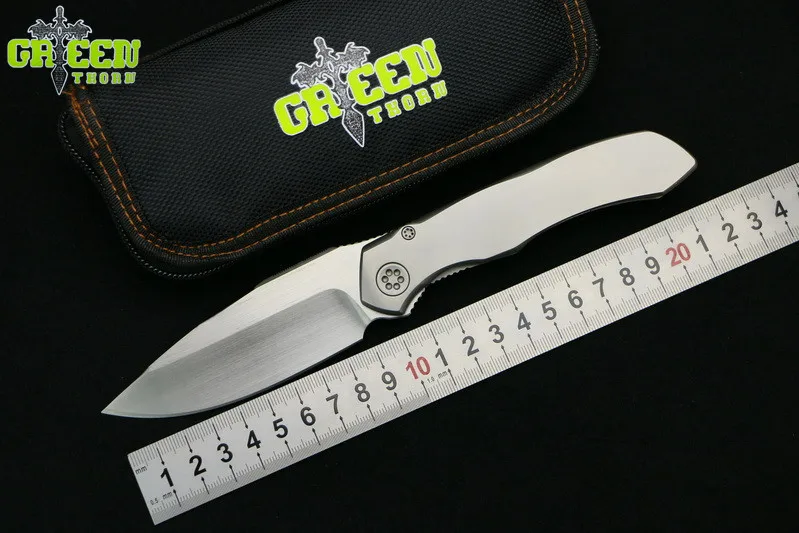 Складной нож Green thorn Anax с подшипником лезвие S35VN ручка из титанового сплава