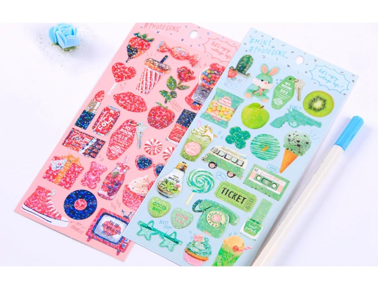 Каваи Bling Bullet Journal милые дневники наклейки девушка DIY Скрапбукинг японские канцелярские украшения материал Escolar