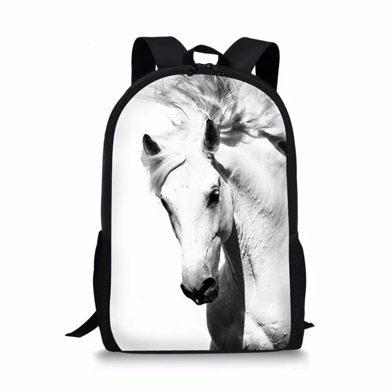 Z3252C FORUDESIGNS Kids Horse Schoolbags Prints Animal Mochila Book Bag Teenager Boys Girls School Bags Orthopedic Children Bag Pack - Цвет: Z3252C