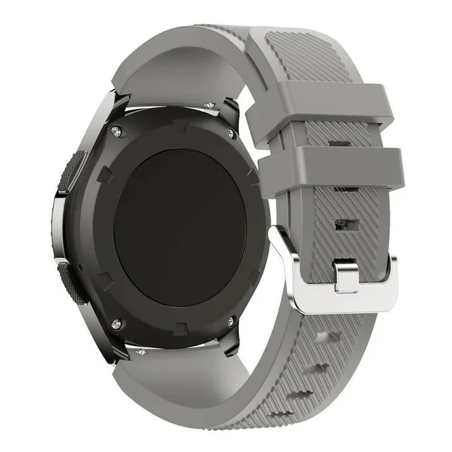Grey HOKE 22 мм спортивный силиконовый ремешок для samsung gear S3 Frontier Band для gear S3 классический резиновый ремешок для часов сменный Браслет - Цвет ремешка: Grey
