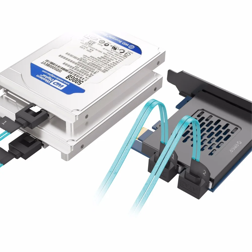 ORICO CPD SATA 3 0 кабель SAS в 2 упаковке III с фиксирующей защелкой 6 Гбит/с 5 футов/0 55 м и