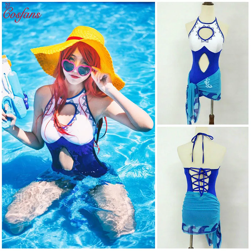 Вечерние купальные костюмы для косплея Miss Fortune комплект из 2 предметов шарф S XL